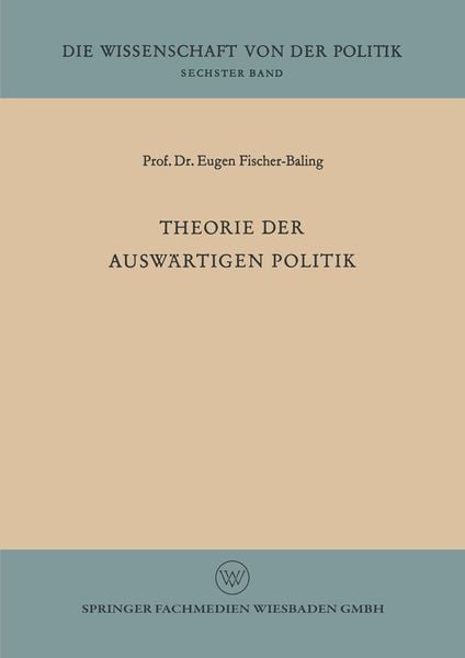 Produktbild: Theorie der ausw&auml;rtigen Politik