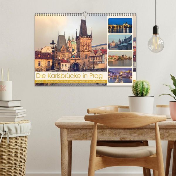 Produktbild: Die Karlsbr&uuml;cke in Prag (Wandkalender 2026 DIN A3 quer), CALVENDO Monatskalender