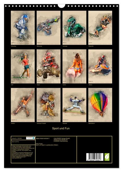 Produktbild: Sport und Fun (Wandkalender 2026 DIN A3 hoch), CALVENDO Monatskalender