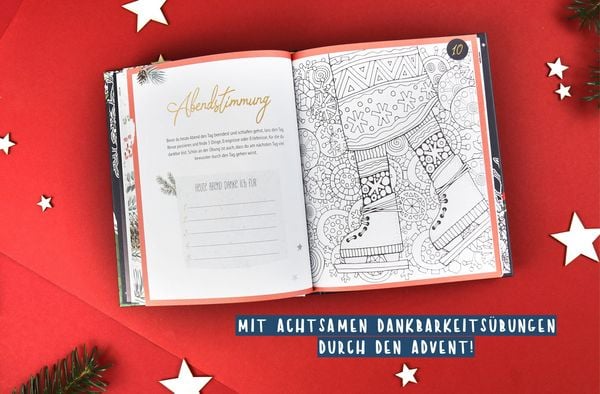 Produktbild: Mein Adventskalender-Buch zum Ausmalen: Colorful Christmas