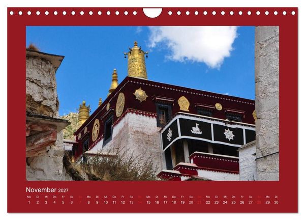 Produktbild: Tibet - Auf dem Dach der Welt (Wandkalender 2027 DIN A4 quer), CALVENDO Monatskalender