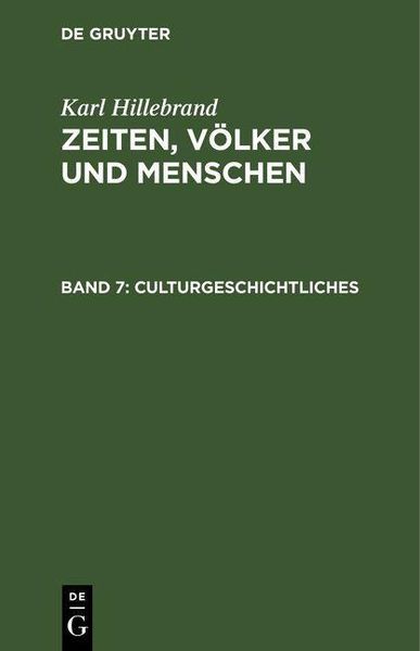 Produktbild: Culturgeschichtliches
