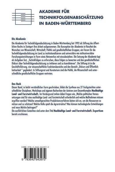 Produktbild: Nachhaltige Land- und Forstwitschaft