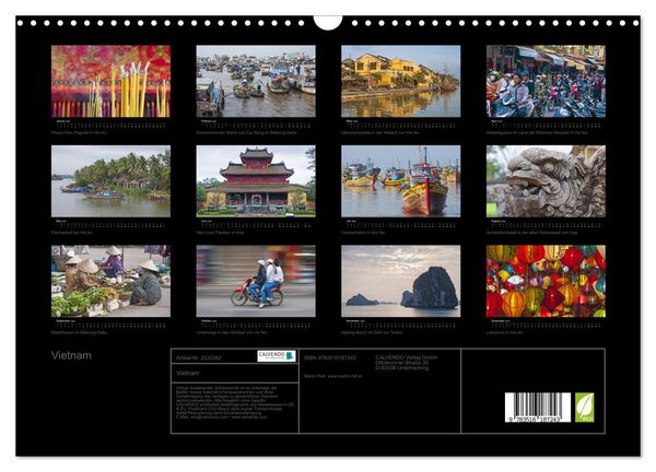 Produktbild: Vietnam (Wandkalender 2026 DIN A3 quer), CALVENDO Monatskalender