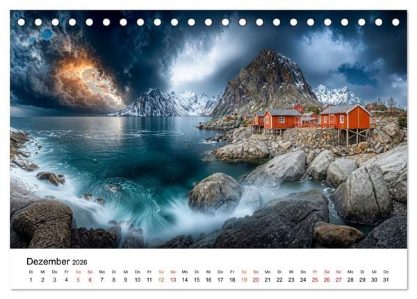 Produktbild: Lofoten - Arktische Tr&auml;ume (Tischkalender 2026 DIN A5 quer), CALVENDO Monatskalender