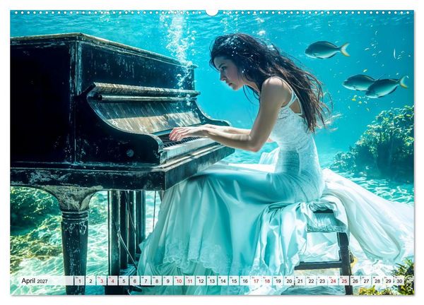 Produktbild: Trash The Dress - Brautshooting mit Action (hochwertiger Premium Wandkalender 2027 DIN A2 quer), Kunstdruck in Hochglanz