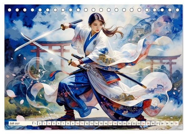 Produktbild: Im Schatten des Katana (Tischkalender 2027 DIN A5 quer), CALVENDO Monatskalender