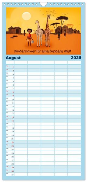 Produktbild: Familienplaner 2026 - Friedensboten - Stimmen der Hoffnung mit 5 Spalten (Wandkalender, 21 x 45 cm) CALVENDO