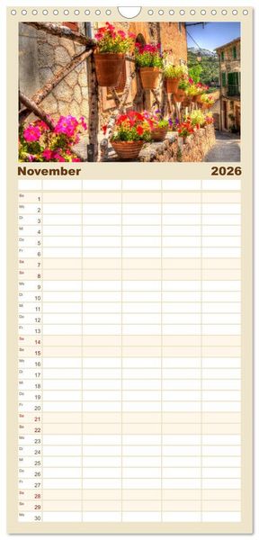 Produktbild: Familienplaner 2026 - Mallorca - Mallorquinische Tr&auml;ume mit 5 Spalten (Wandkalender, 21 x 45 cm) CALVENDO