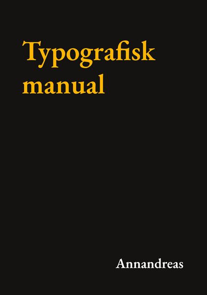 Produktbild: Typografisk manual