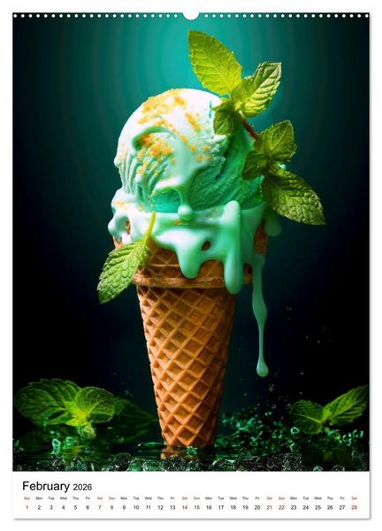 Produktbild: Iced Euphoria (High Quality Premium Wall Calendar 2026 DIN A2 portrait),CALVENDO 12 Month Wall Calendar