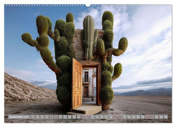 Produktbild: Kaktuswelten. Fantasie in Gr&uuml;n und Dorn (Wandkalender 2026 DIN A2 quer), CALVENDO Monatskalender