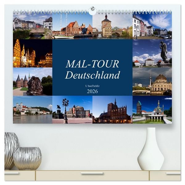 Produktbild: MAL-TOUR Deutschland (hochwertiger Premium Wandkalender 2026 DIN A2 quer), Kunstdruck in Hochglanz
