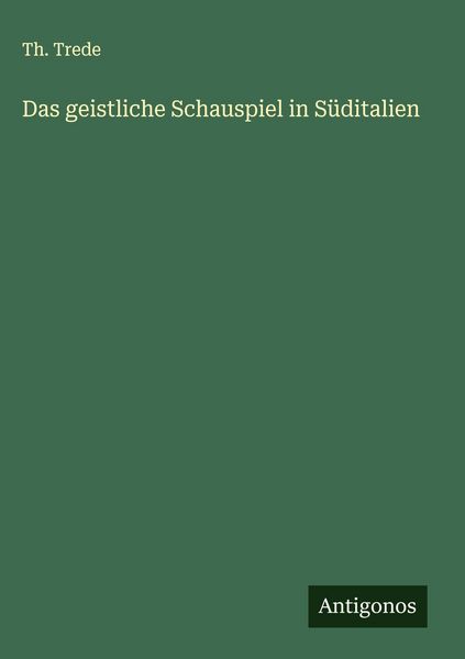 Produktbild: Das geistliche Schauspiel in S&uuml;ditalien