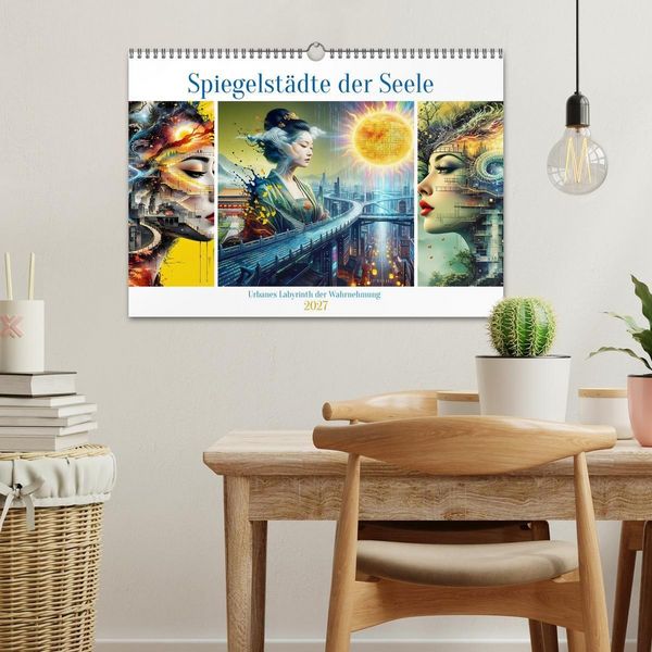 Produktbild: Spiegelst&auml;dte der Seele - Urbanes Labyrinth der Wahrnehmung (Wandkalender 2027 DIN A3 quer), CALVENDO Monatskalender