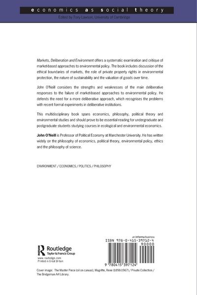 Produktbild: Markets, Deliberation and Environment