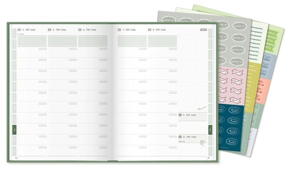 Mein Lehrerplaner A5+ – Hardcover – Lehrerkalender für das Schuljahr 2025/2026 – Sommerblüte