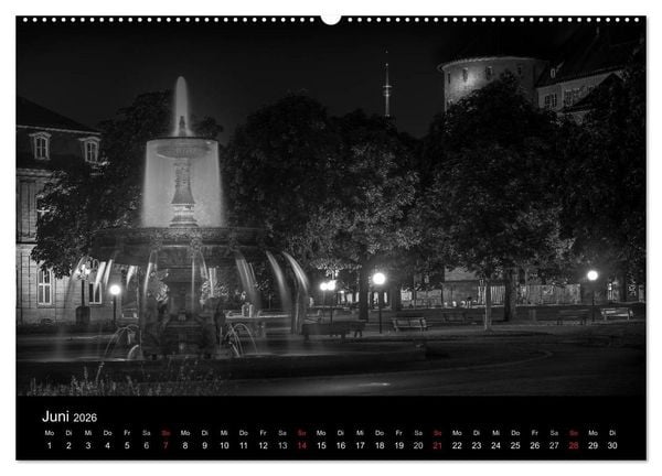 Produktbild: Stuttgart bei Nacht (hochwertiger Premium Wandkalender 2026 DIN A2 quer), Kunstdruck in Hochglanz