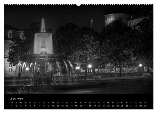 Produktbild: Stuttgart bei Nacht (Wandkalender 2026 DIN A2 quer), CALVENDO Monatskalender