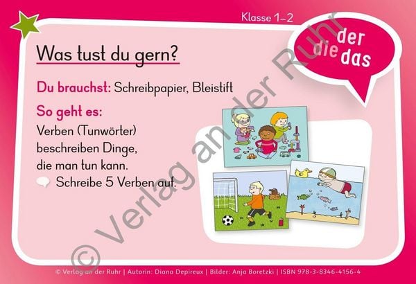 Produktbild: Eine Kartei f&uuml;r den Deutschunterricht &ndash; Klasse 1/2