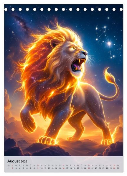 Produktbild: Der Mythos der Sternenzeichen - Sternenwesen des Zodiaks (Tischkalender 2026 DIN A5 hoch), CALVENDO Monatskalender