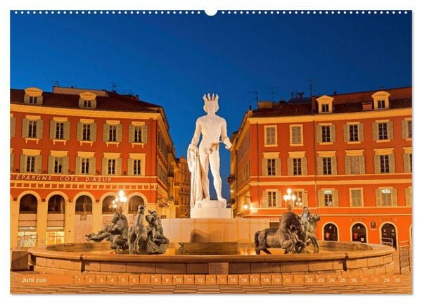Produktbild: Lebendige Cote d'Azur: Die azurblaue K&uuml;ste (Wandkalender 2026 DIN A2 quer), CALVENDO Monatskalender