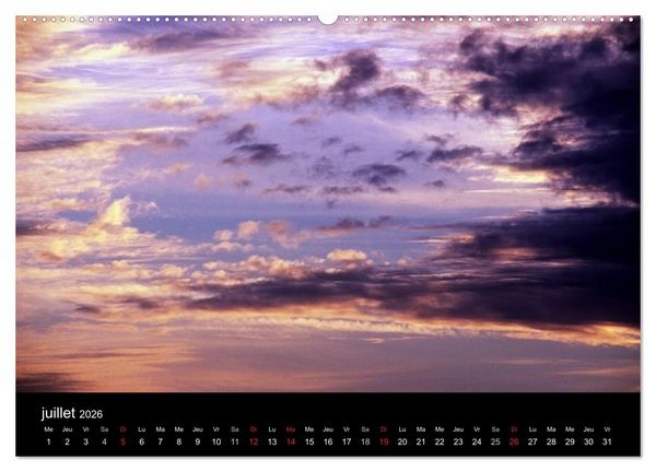 Produktbild: Couchers de soleil (Calendrier mural 2026 DIN A2 vertical) calendrier de bureau
