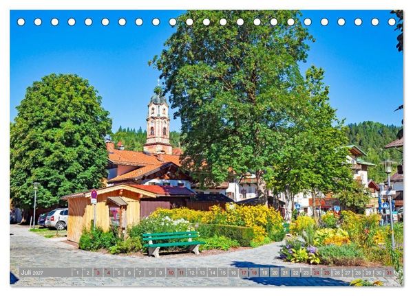 Produktbild: MITTENWALD Eine Perle im Oberen Isartal (Tischkalender 2027 DIN A5 quer), CALVENDO Monatskalender