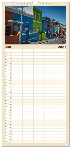Produktbild: Familienplaner 2027 - Kapstadt und seine Umgebung mit 5 Spalten (Wandkalender, 21 x 45 cm) CALVENDO