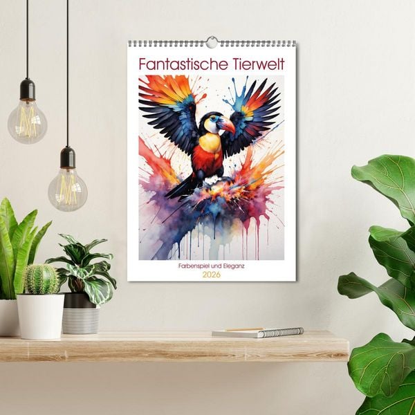 Produktbild: Fantastische Tierwelt: Farbenspiel und Eleganz (Wandkalender 2026 DIN A3 hoch), CALVENDO Monatskalender