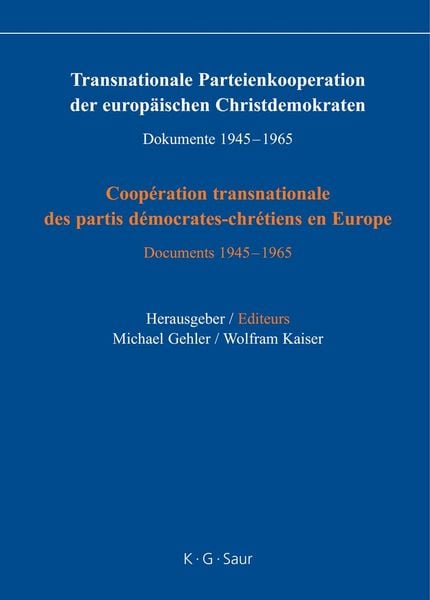 Produktbild: Transnationale Parteienkooperation der europ&auml;ischen Christdemokraten