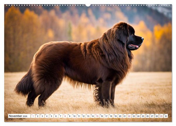 Produktbild: Neufundl&auml;nder - Liebenswerte B&auml;ren (hochwertiger Premium Wandkalender 2026 DIN A2 quer), Kunstdruck in Hochglanz