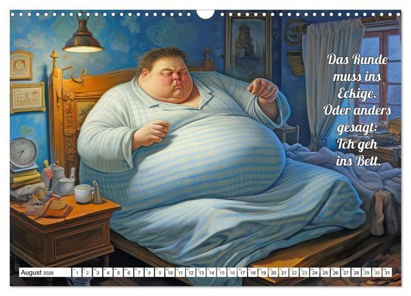 Produktbild: Spr&uuml;che mit Humor - KI-Bilder (Wandkalender 2026 DIN A3 quer), CALVENDO Monatskalender