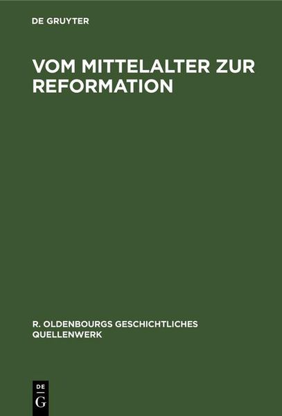 Produktbild: Vom Mittelalter zur Reformation
