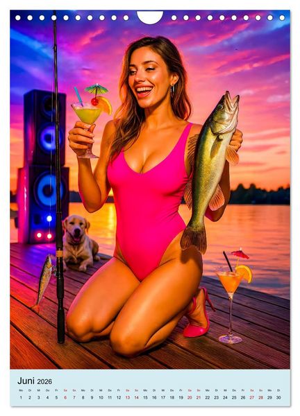 Produktbild: Angeln mit Biss - Lustiger Kalender f&uuml;r Angler mit Charme (Wandkalender 2026 DIN A4 hoch), CALVENDO Monatskalender