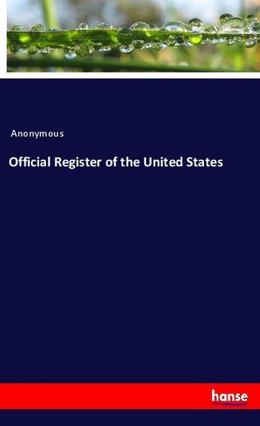 Produktbild: Official Register of the United States