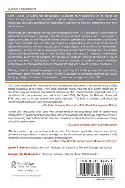 Produktbild: Managing Performance Improvement