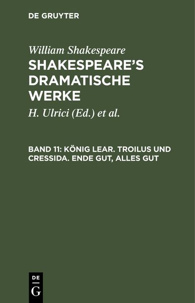 Produktbild: K&ouml;nig Lear. Troilus und Cressida. Ende gut, Alles gut