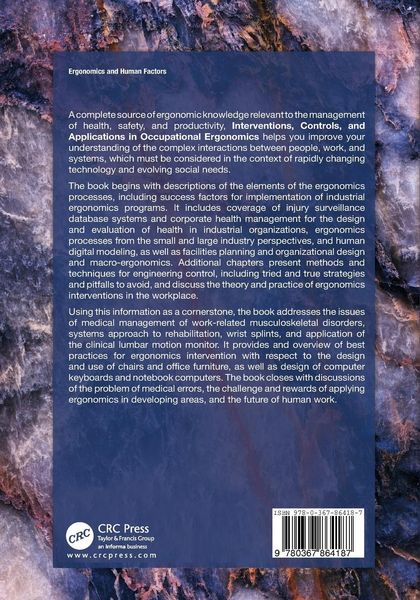Produktbild: Interventions, Controls, and Applications in Occupational Ergonomics