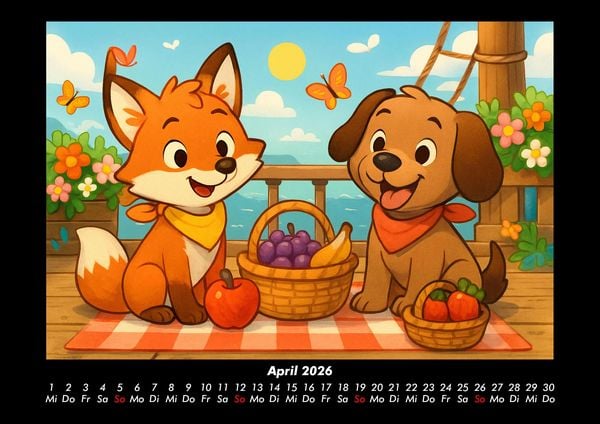 Produktbild: Finn & Wuff auf Kreuzfahrt 2026 Fotokalender DIN A3