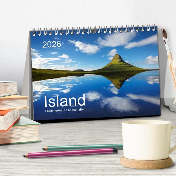 Produktbild: ISLAND 2026 - Faszinierende Landschaften (Tischkalender 2026 DIN A5 quer), CALVENDO Monatskalender