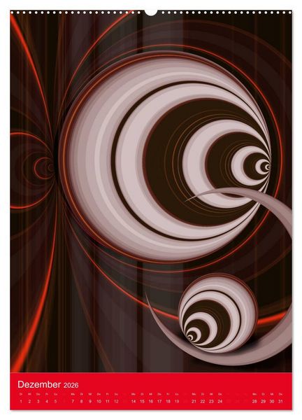 Produktbild: Digitale Kunst - rund und bunt (Wandkalender 2026 DIN A2 hoch), CALVENDO Monatskalender
