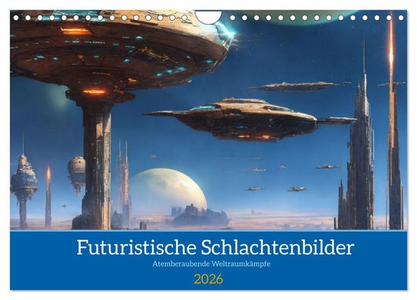 Produktbild: Futuristische Weltraumschlachten (Wandkalender 2026 DIN A4 quer), CALVENDO Monatskalender