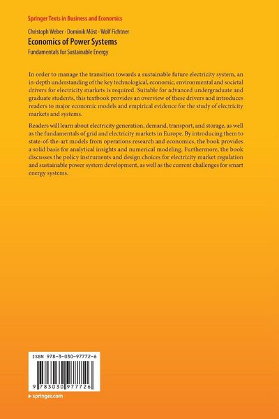 Produktbild: Economics of Power Systems