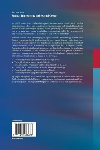 Produktbild: Forensic Epidemiology in the Global Context