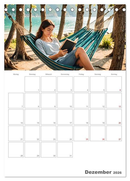 Produktbild: Dein Campingplaner - KI generierte Campingtr&auml;ume (Tischkalender 2026 DIN A5 hoch), CALVENDO Monatskalender