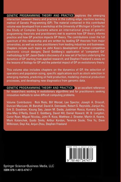 Produktbild: Genetic Programming Theory and Practice