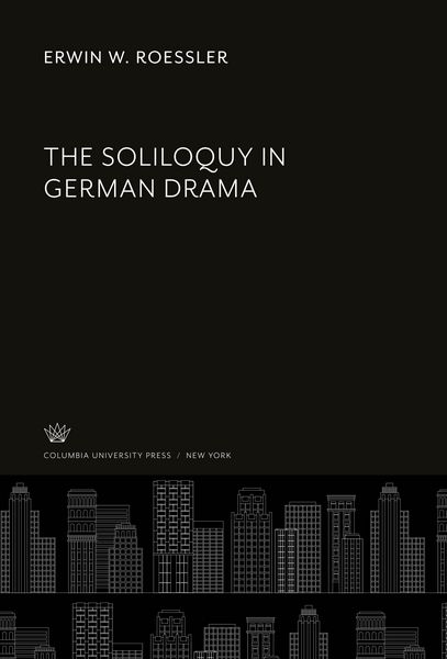 Produktbild: The Soliloquy in German Drama
