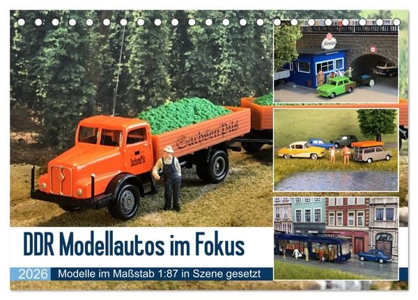 Produktbild: DDR Modellautos im Fokus (Tischkalender 2026 DIN A5 quer), CALVENDO Monatskalender