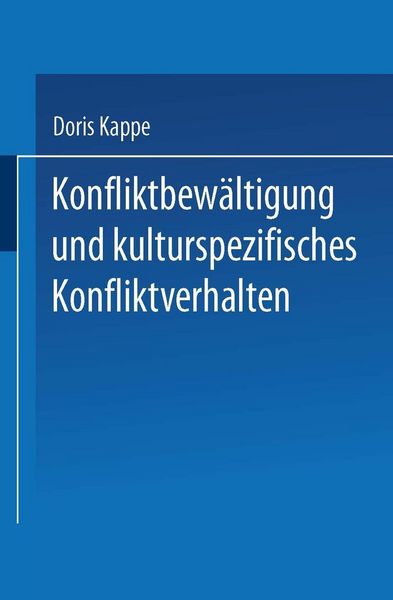 Produktbild: Konfliktbew&auml;ltigung und kulturspezifisches Konfliktverhalten